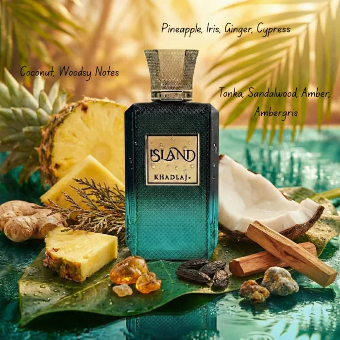 Khadlaj Island unisex perfume 100 ml Extrait de Parfum PP for men and women - Image 3