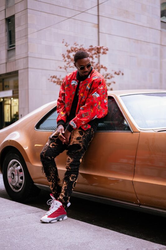 man, car, fashion, model, portrait, person, guy, human, body, adult, attractive, car wallpapers, style, lifestyle, glasses, red jacket, jacket, vehicle, vintage, automobile, classic, automotive